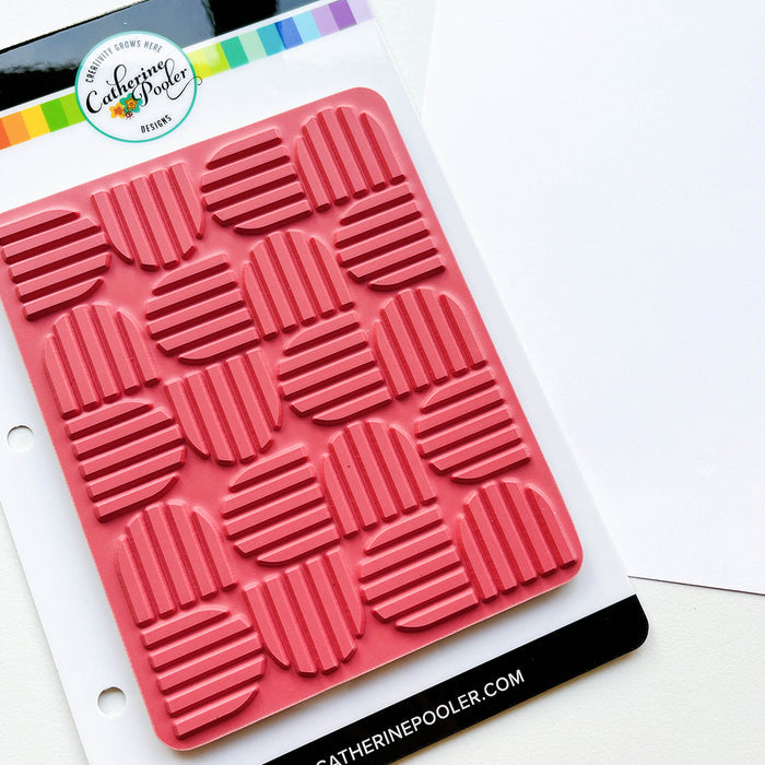 Catherine Pooler - Background Stamp - Line Dance. Step one, two, three...the Line Dance Background Stamp is such a fun geometric pattern. Use this stamp as a great background to your next card. Available at Embellish Away located in Bowmanville Ontario Canada.