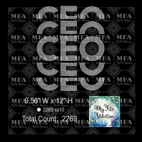 CEO 1 Rhinestone Digital Download File