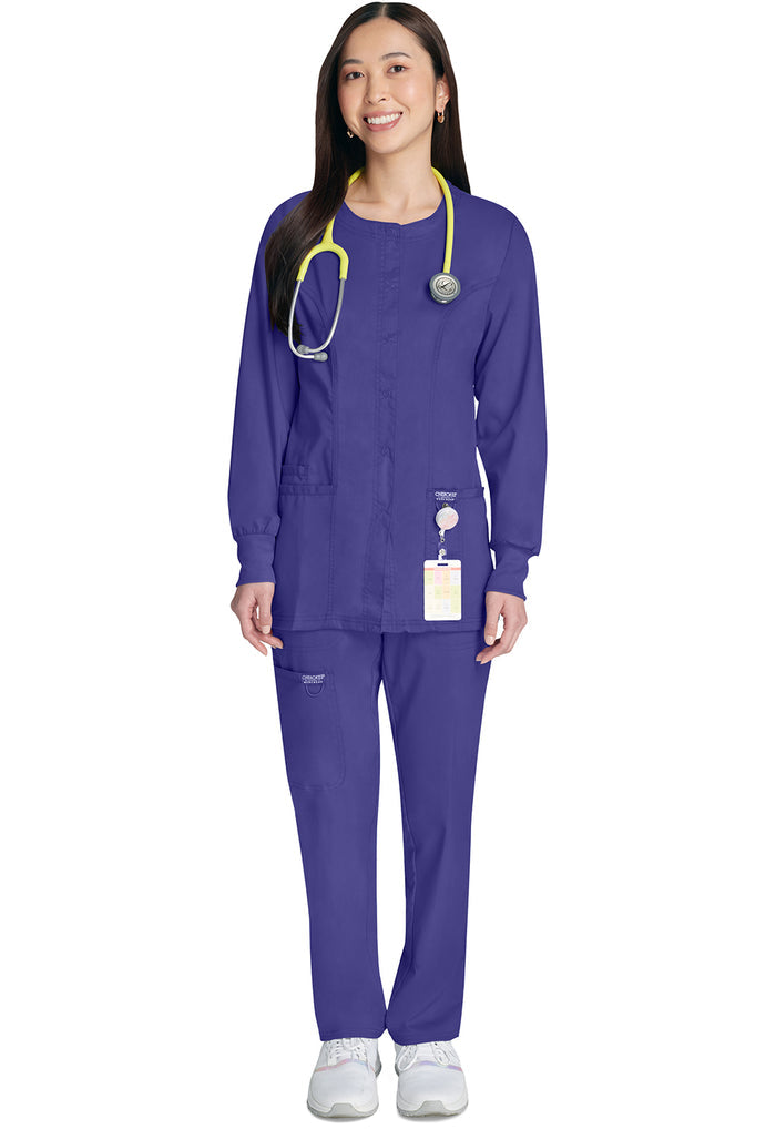 Cherokee Workwear Revolution Snap Front Scrub Jacket