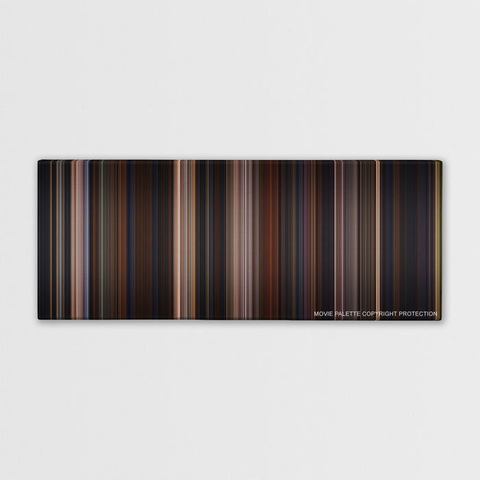 Chicken Run color palette canvas print: thousands of thin vertical stripes of color