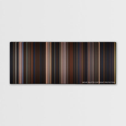 Chicken Run color palette canvas print: thousands of thin vertical stripes of color