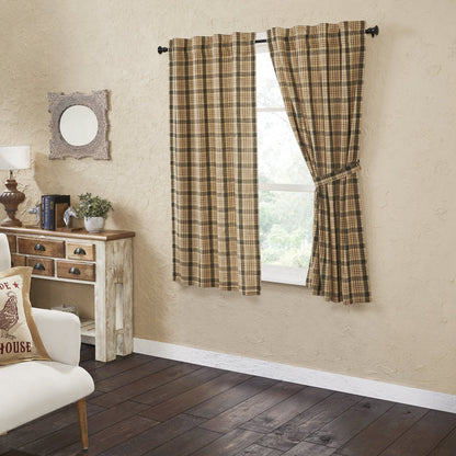Cider Spice Short Panel Curtains-Lange General Store