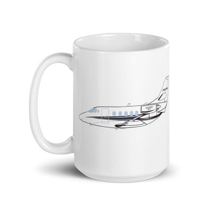 Citation N681WA 1 White glossy mug