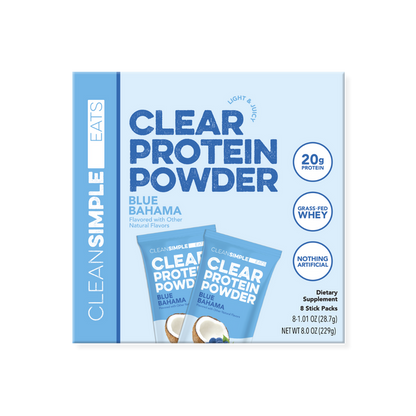 Clear Protein Powder: Blue Bahama (8 Single Serving Stick packs)