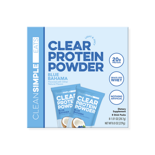 Clear Protein Powder: Blue Bahama (8 Single Serving Stick packs)