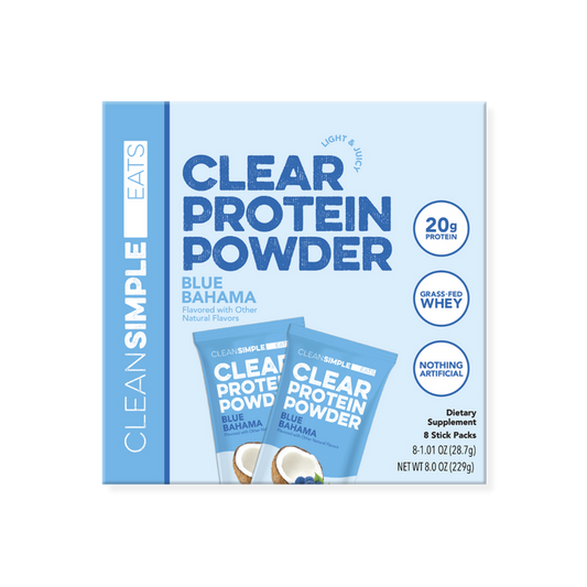 Clear Protein Powder: Blue Bahama (8 Single Serving Stick packs)