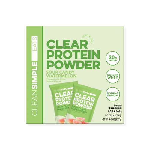 Clear Protein Powder: Sour Candy Watermelon (8 Single Serving Stick Packs)
