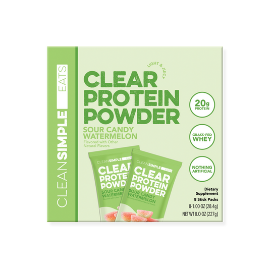Clear Protein Powder: Sour Candy Watermelon (8 Single Serving Stick Packs)