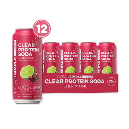 Clear Protein Soda: Cherry Lime (16 Oz. | 12 Pack)