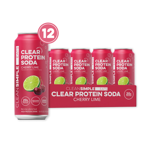 Clear Protein Soda: Cherry Lime (16 Oz. | 12 Pack)