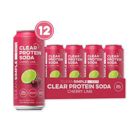 Clear Protein Soda: Cherry Lime (16 Oz. | 12 Pack)