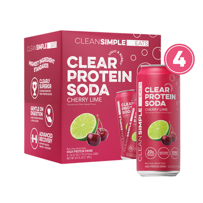 Clear Protein Soda: Cherry Lime  (16 Oz. | 4 Pack)
