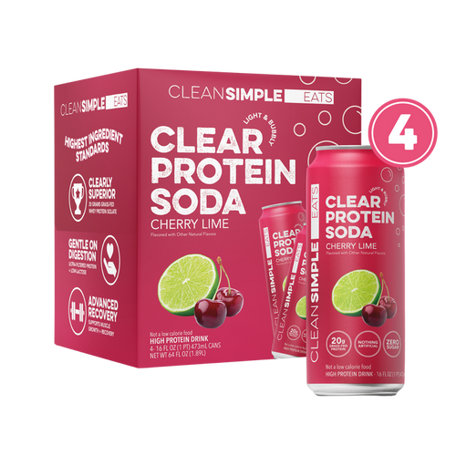 Clear Protein Soda: Cherry Lime  (16 Oz. | 4 Pack)