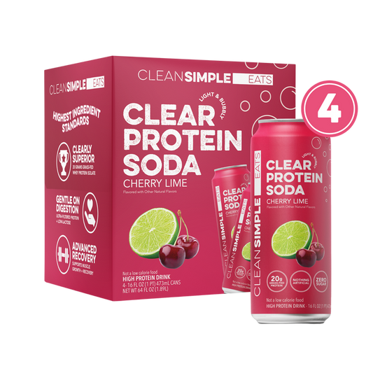 Clear Protein Soda: Cherry Lime  (16 Oz. | 4 Pack)