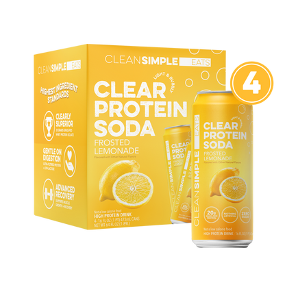 Clear Protein Soda: Frosted Lemonade (16 Oz. | 4 Pack)