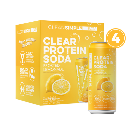 Clear Protein Soda: Frosted Lemonade (16 Oz. | 4 Pack)