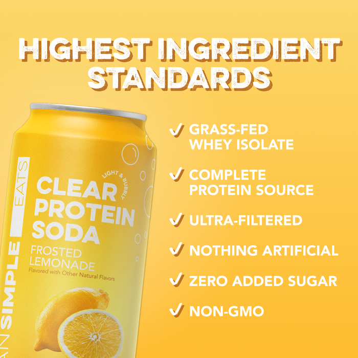 Clear Protein Soda: Frosted Lemonade (16 Oz. | 4 Pack)