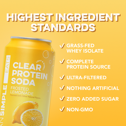 Clear Protein Soda: Frosted Lemonade (16 Oz. | 4 Pack)