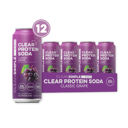 Clear Protein Soda: Grape Ice Pop (16 Oz. | 12 Pack)