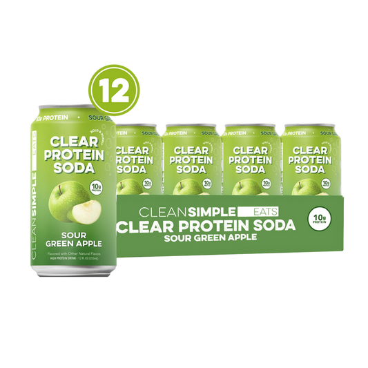 Clear Protein Soda: Sour Green Apple (12 Oz. | 12 Pack)