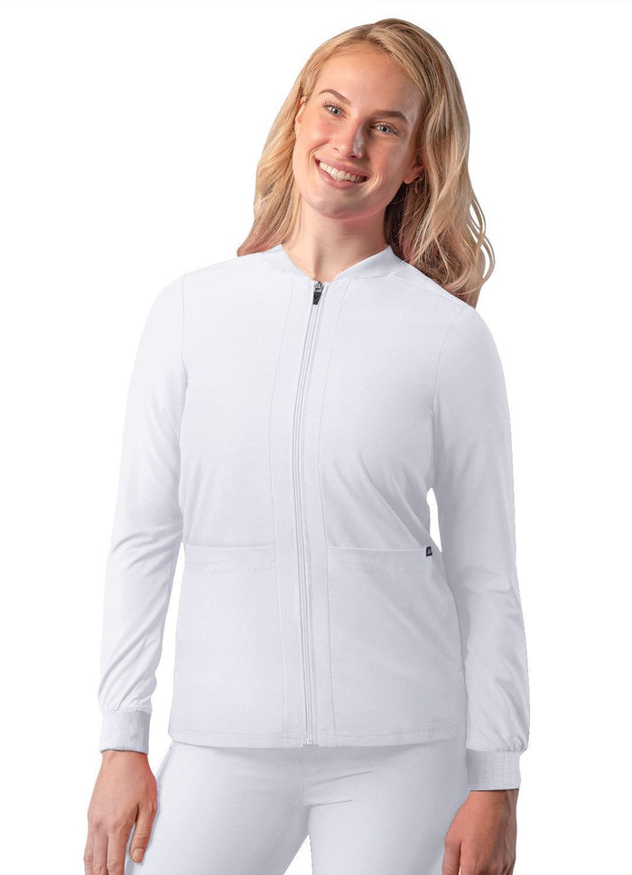Clearance Adar Addition Bomber Zippered Scrub Jacket