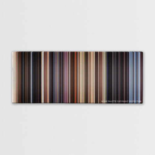 Close Encounters of the Third Kind movie barcode canvas print, the whole film as stripes of color
