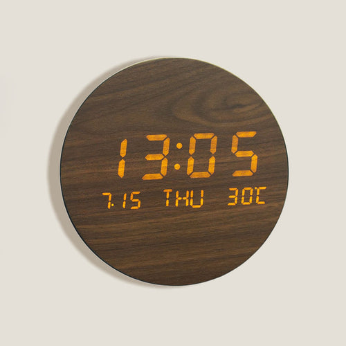 Coffee Wood Wall Clock