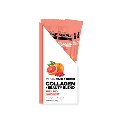 Collagen + Beauty Blend: Ruby Red Raspberry (10 Single Serving Stick Pack)