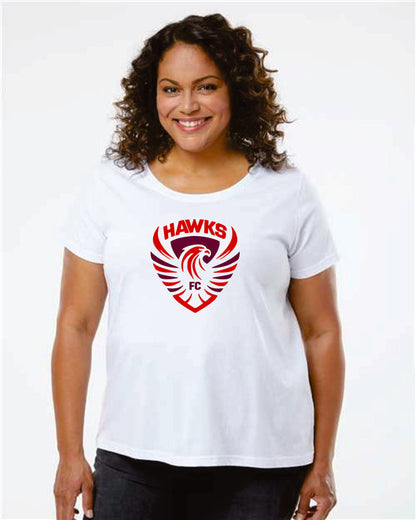 Colorado Hawks Soccer Curvy Ladies Tee- Matte or Glitter