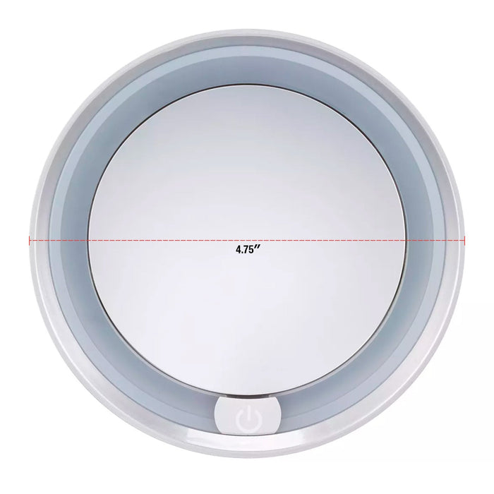 Conair 12x Magnification Led Lighted Round Mirror - ikatehouse
