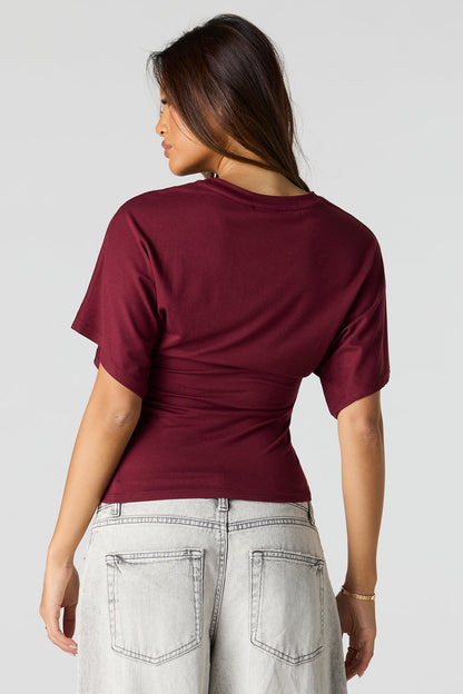 Contour Cinched Short Sleeve Top