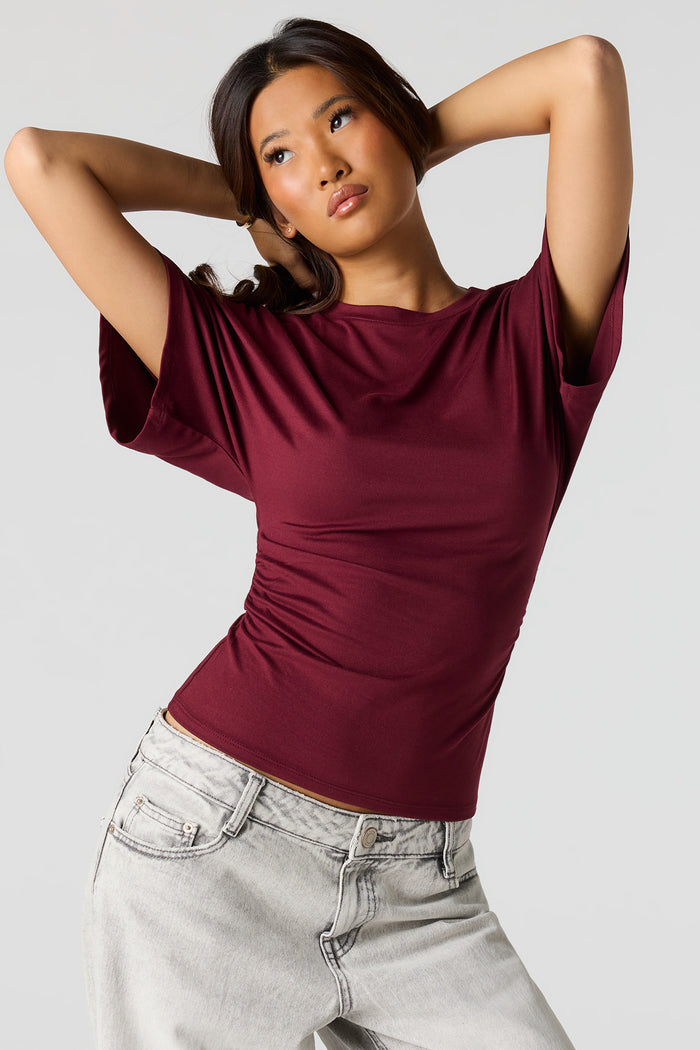 Contour Cinched Short Sleeve Top