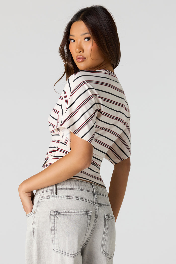 Contour Cinched Short Sleeve Top