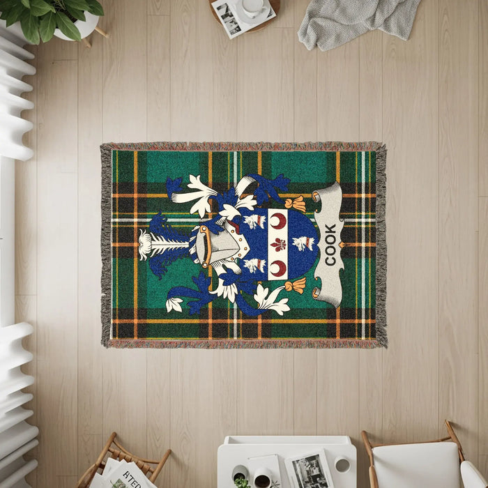 The three available sizes of the Cook woven cotton blanket.