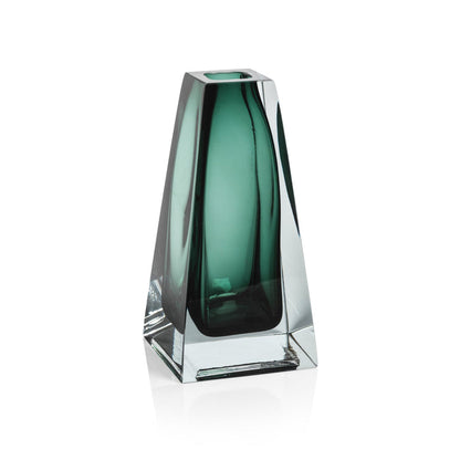 Corinthia Polished Glass Vase - Emerald Green - Vases by Carlyle Avenue