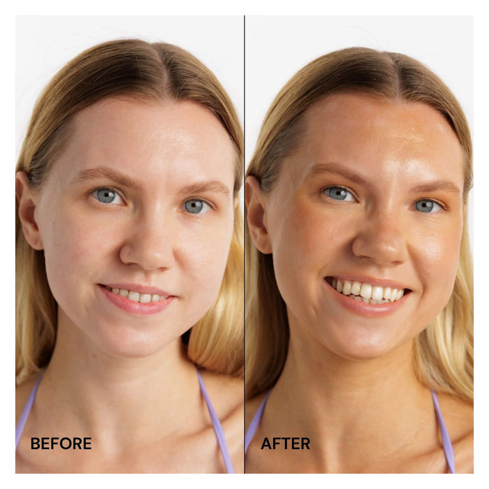 Luna Bronze Cosmic Bronzing Drops Before/After