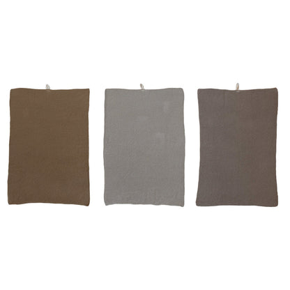 Cotton Knit Tea Towels, 3 Colors
