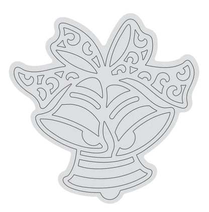 Couture Creations - Outline Stamp - Ringing Bells. Approximately 75 x 75mm | 2.9 x 2.9in This beautiful bell themed Christmas mini stamp and colour outline stamp set is ideal for use in colouring with pencils, paints, inks. Available at Embellish Away located in Bowmanville Ontario Canada.