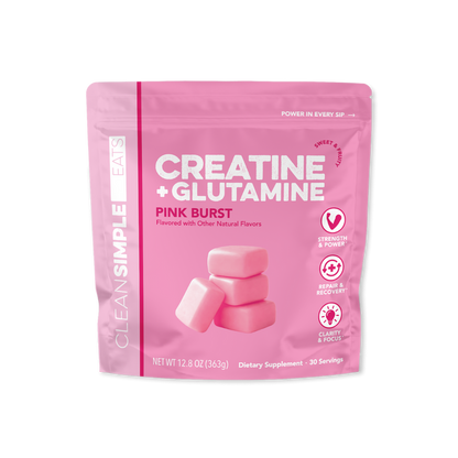 Creatine + Glutamine: Pink Burst (30 Serving Bag)