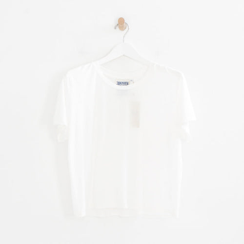 Cropped Ojai Tee in Washed White