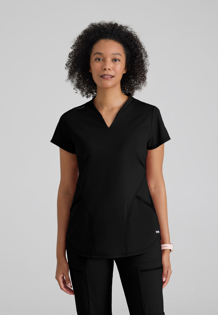Define Knit Top - Black - Grey's Anatomy Scrubs