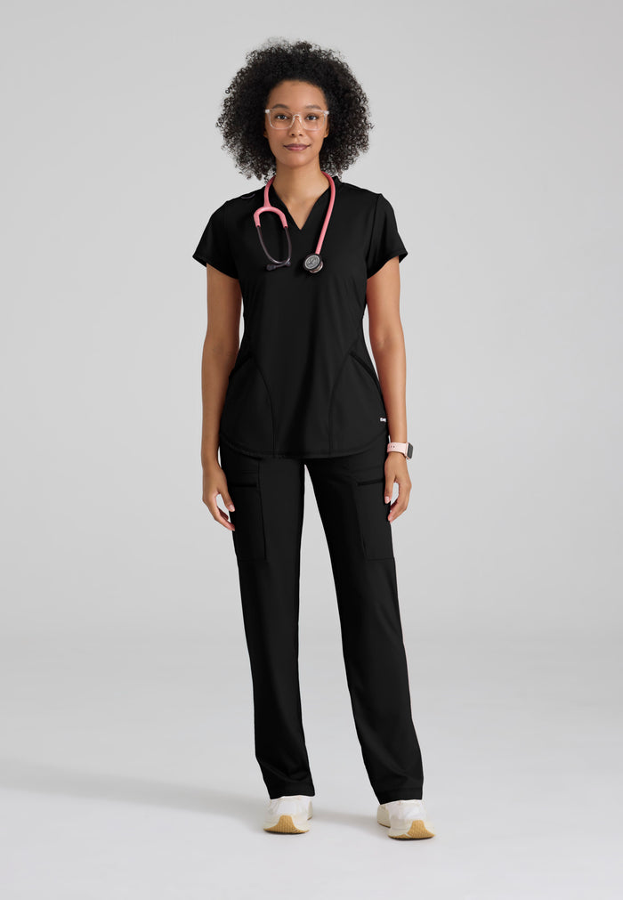 Define Knit Top - Black - Grey's Anatomy Scrubs