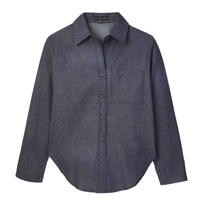 CICADA Denim Shirt (Blue) | Isetan KL Online Store