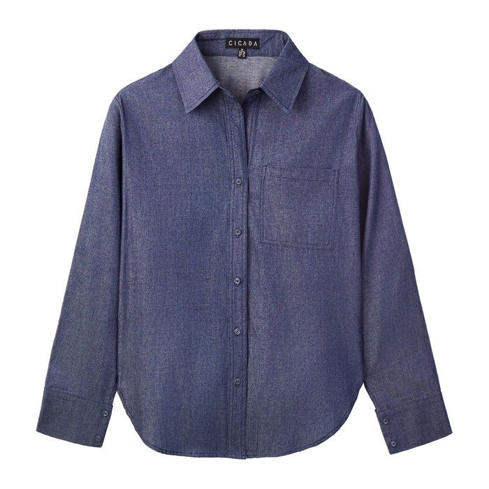 CICADA Denim Shirt (Light Blue) | Isetan KL Online Store
