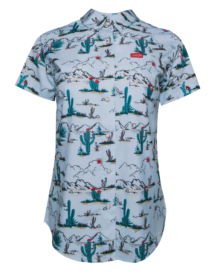 Desert Bloom Women’s Short Sleeve Party Shirt