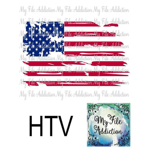 Distressed American Flag Vector Digital Download File - My File Addiction