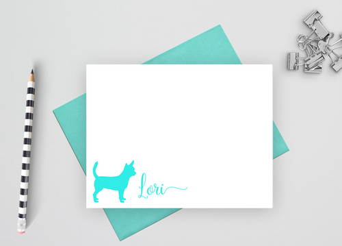 Dog Personalized Stationery Set, Dog Note Cards