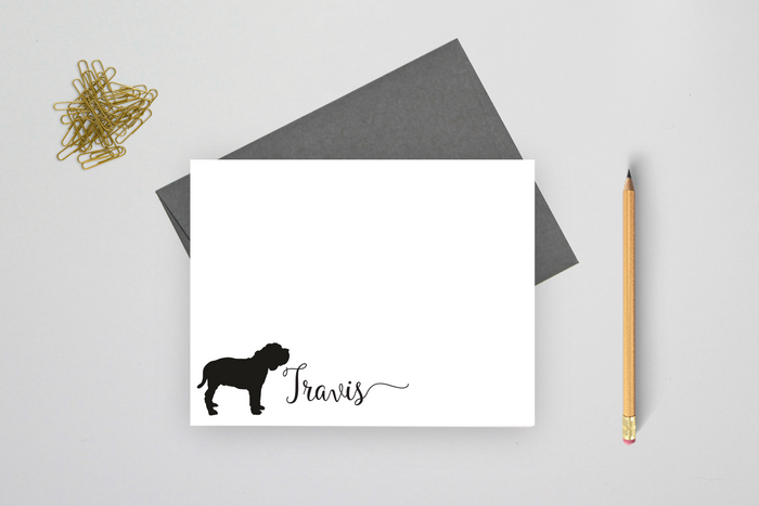 Dog Personalized Stationery Set, Dog Note Cards