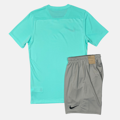Nike Dri-Fit Tshirt / Shorts Set - Hyper Turquoise/Grey