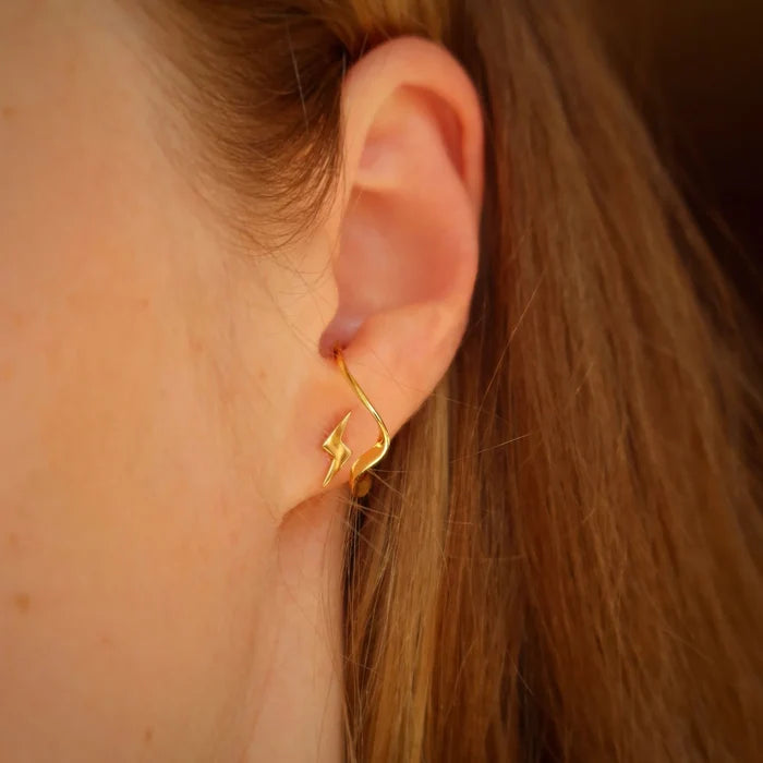 DROPPS BY SZHIRLEY - CUFF / FINGERRING - #SNAKEY - ONESIZE REGULERBAR STØRRELSE - 18 KARAT FORGYLDT STERLING SØLV